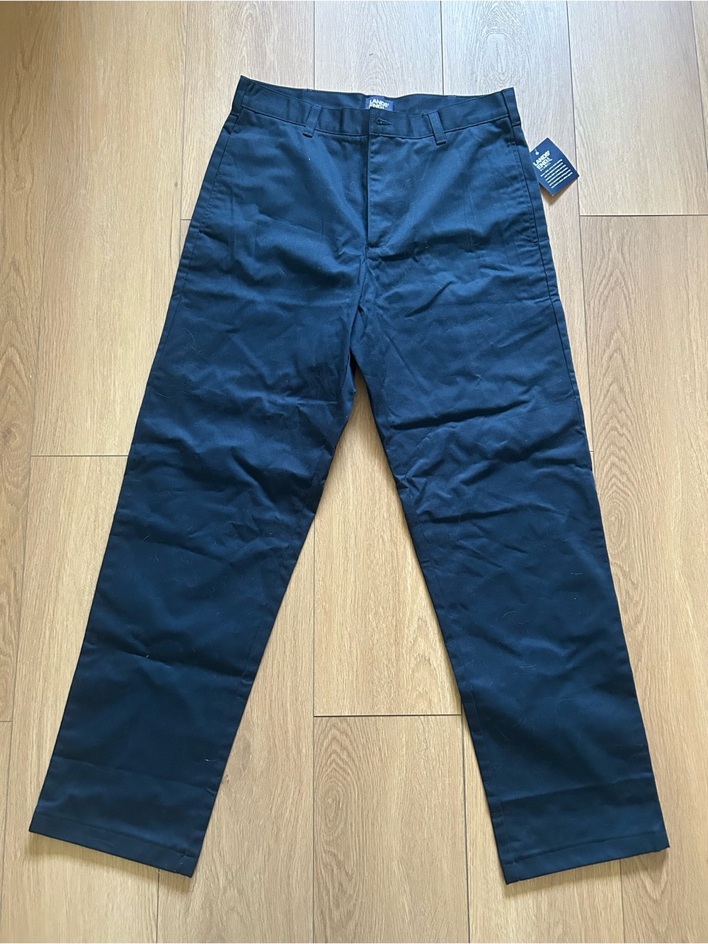 Lands' End Men's Navy Straight Chinos